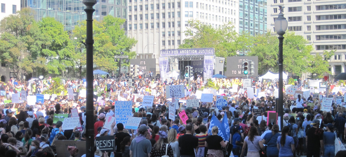 Manifestazione di protesta a Washington DC, ottobre 2021
